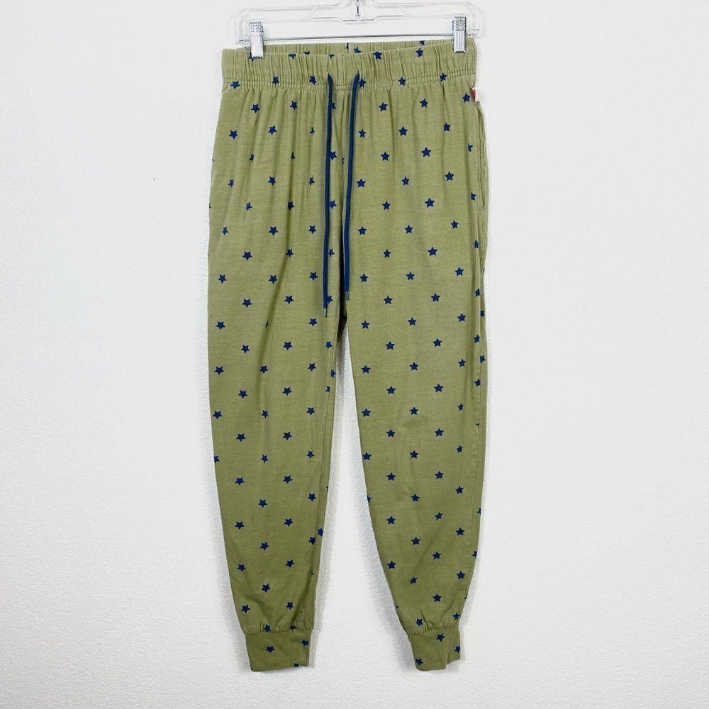 Sub_Urban Riot Green & Navy Star Print Jogger Pants